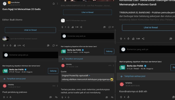 Akun Kaskus diduga milik Gibran Rakabuming.