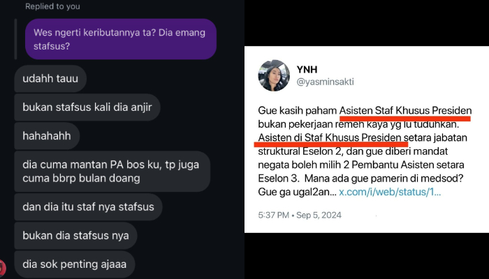 Begini pengakuan staf dari Rustika Herlambang soal Yasmin Nur yang diduga anak penasehat Polri itu.