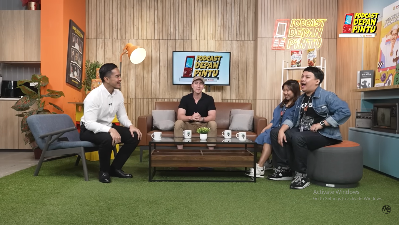 Podcast Kaesang Pangarep bersama Kiky Saputri, Varrell Bramasta dan ate.