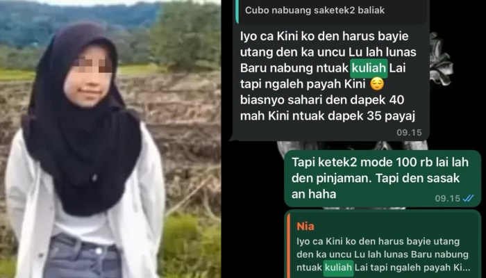 Pesan singkat terakhir Nia Kurnia Sari kepada Acha sahabatnya sebelum meninggal dunia.