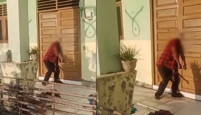 Maling terjepit pintu di Kalteng.