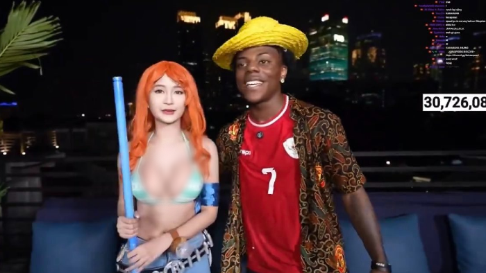 Cosplayer Nami di Streaming IShowSpeed.