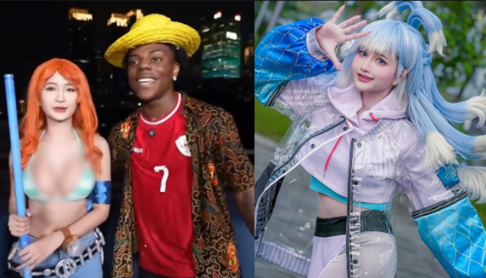 Kameaam viral usai tampil di live streaming IShowSpeed dengan cosplay Nami.