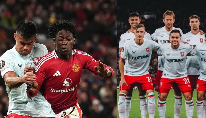 Mees Hilgers saat tampil melawan Manchester United.