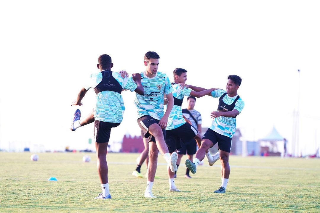 Jens Raven saat menjalani latihan bersama Timnas Indonesia U-20.
