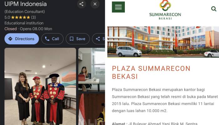 Lokasi UIPM Indonesia yang beri gelar Doktor Honoris Causa ke Raffi Ahmad.