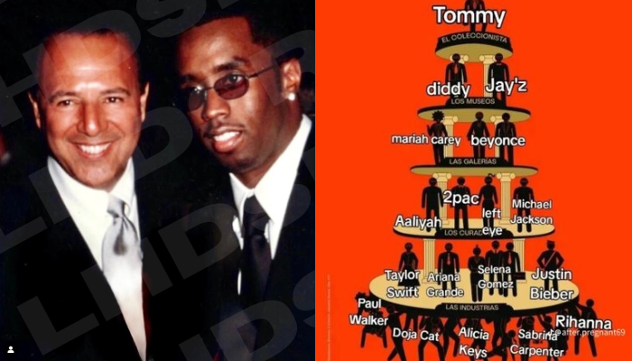 P Diddy bersama Tommy Mottola.