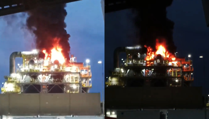 Viral kebakaran Smelter milik PT Freeport Indonesia (PTFI) di Gresik.
