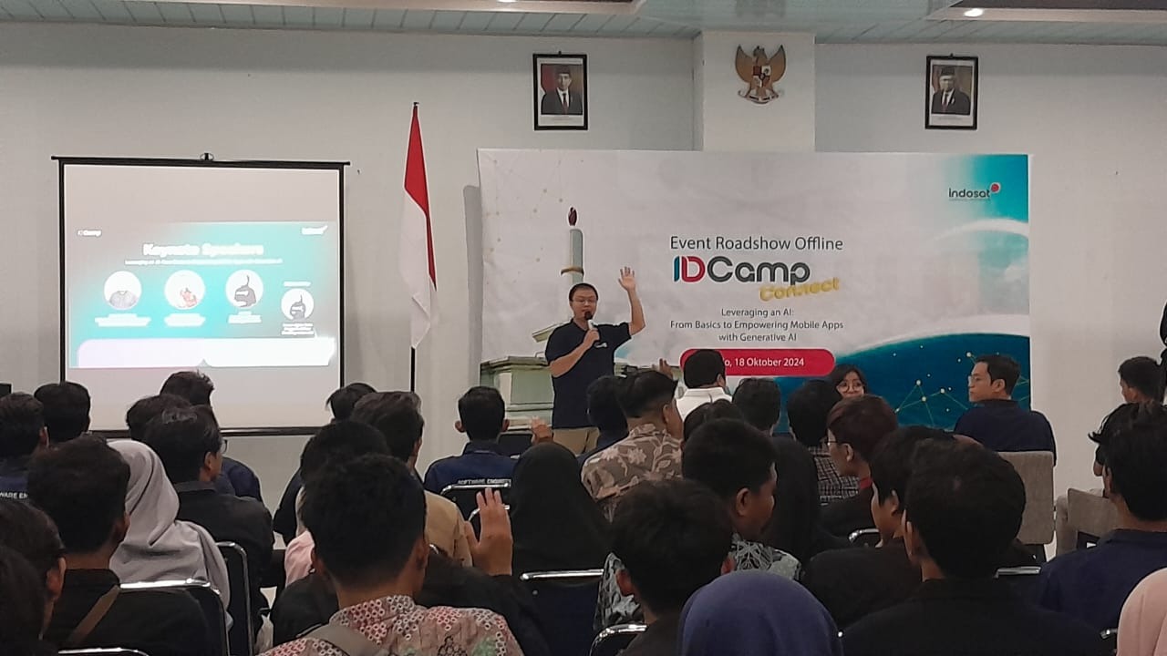 Acara IDCamp Connect 2024 di AI Experience Center Solo Technopark pada Jumat (18/10/2024).