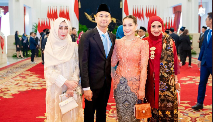 Tas Mewah Nagita Slavina saat Pelantikan Raffi Ahmad di Kabinet Merah-Putih Prabowo-Gibran.