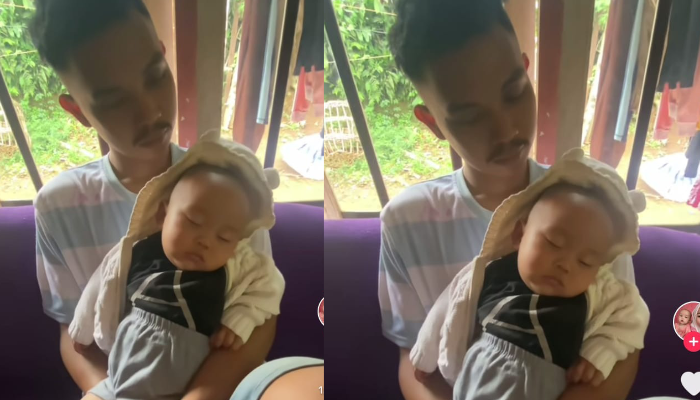 Potret Elzio bersama Papa Elzio.