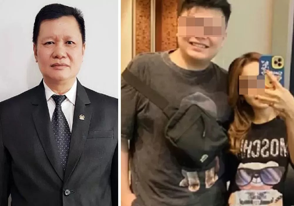Edward Tannur (kiri) membenarkan jika putranya Gregorius Ronald Tannur (kiri, foto kanan) yang menganiaya pacarnya Dini Sera Afrianti (kanan, foto kanan) hingga tewas di Surabaya.