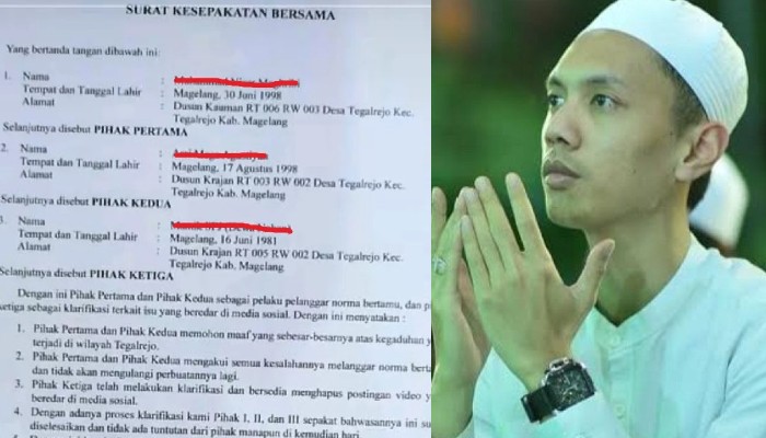 Surat pernyataan damai Habib Nizar dan Mega.
