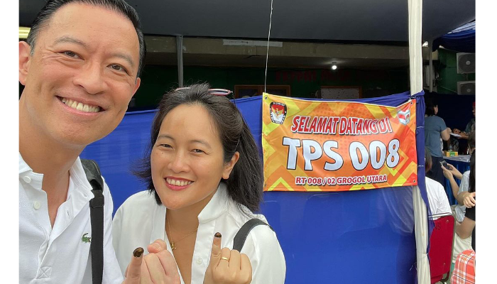 Franciska Wihardja dan Tom Lembong.