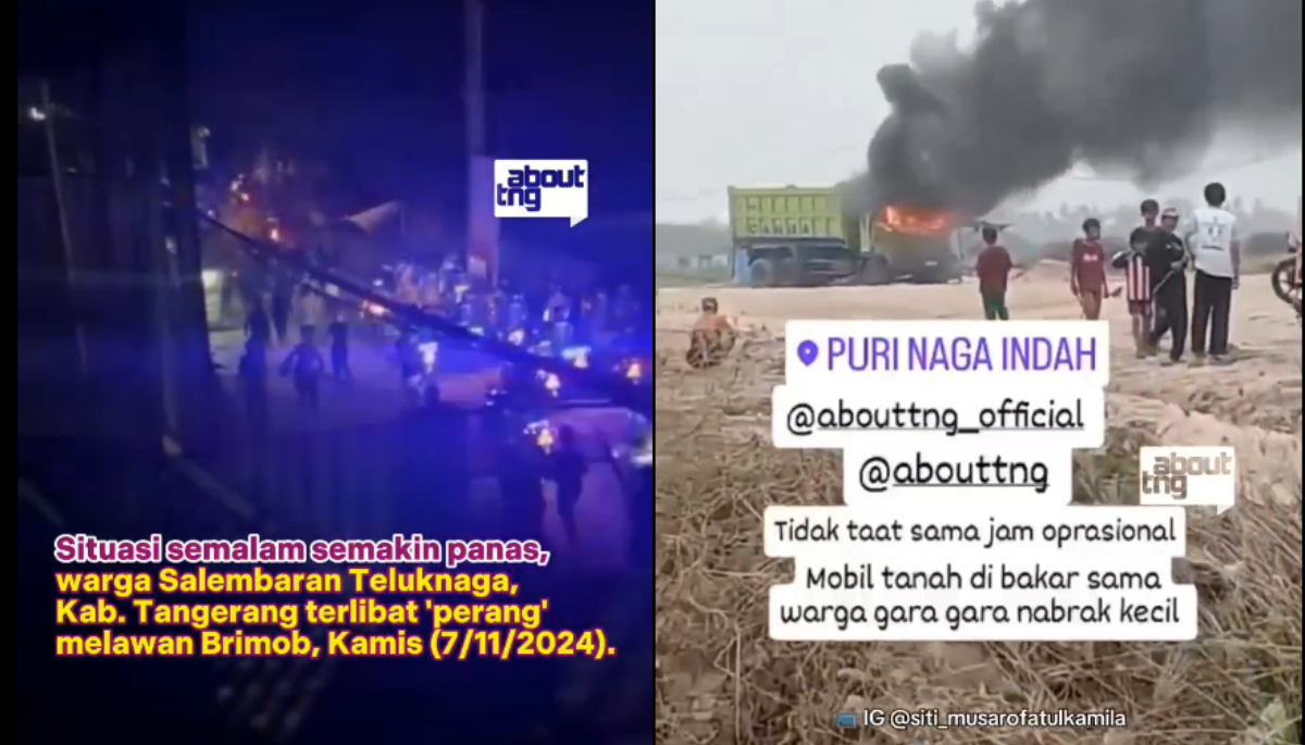 Suasana mencekam di Teluknaga Tangerang, tepatnya di kawasan PIK 2 hingga menjadi trending topic di X.