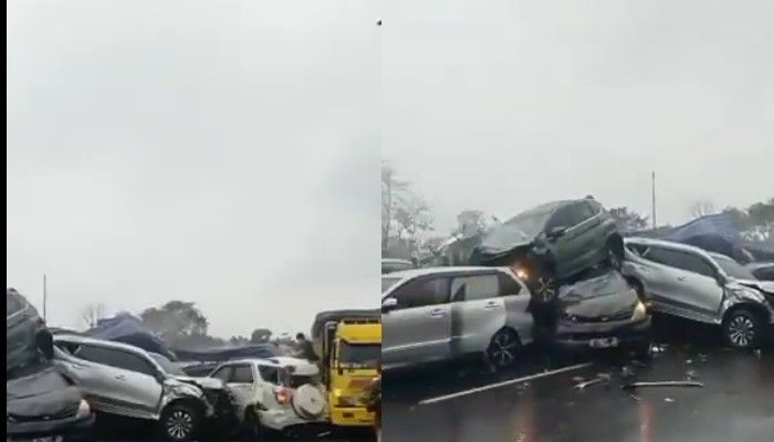 Kecelakaan di Tol Cipularang arah Jakarta.