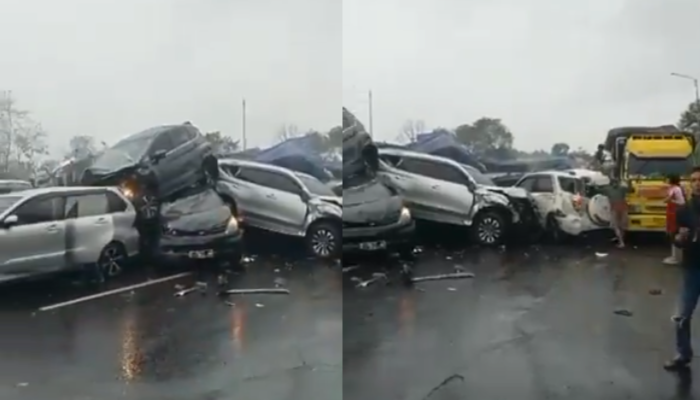 Kecelakaan di Tol Cipularang arah Jakarta.