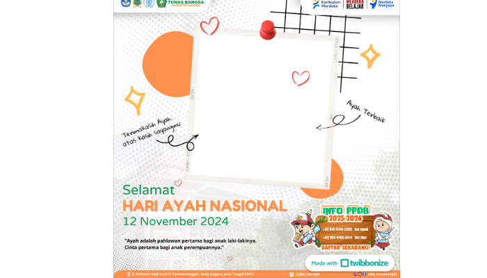 Twibbon peringatan hari ayah nasional 2024.