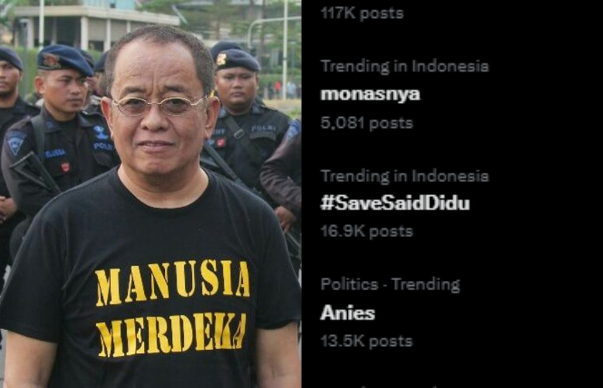 Tagar Save Said Didu viral di X.