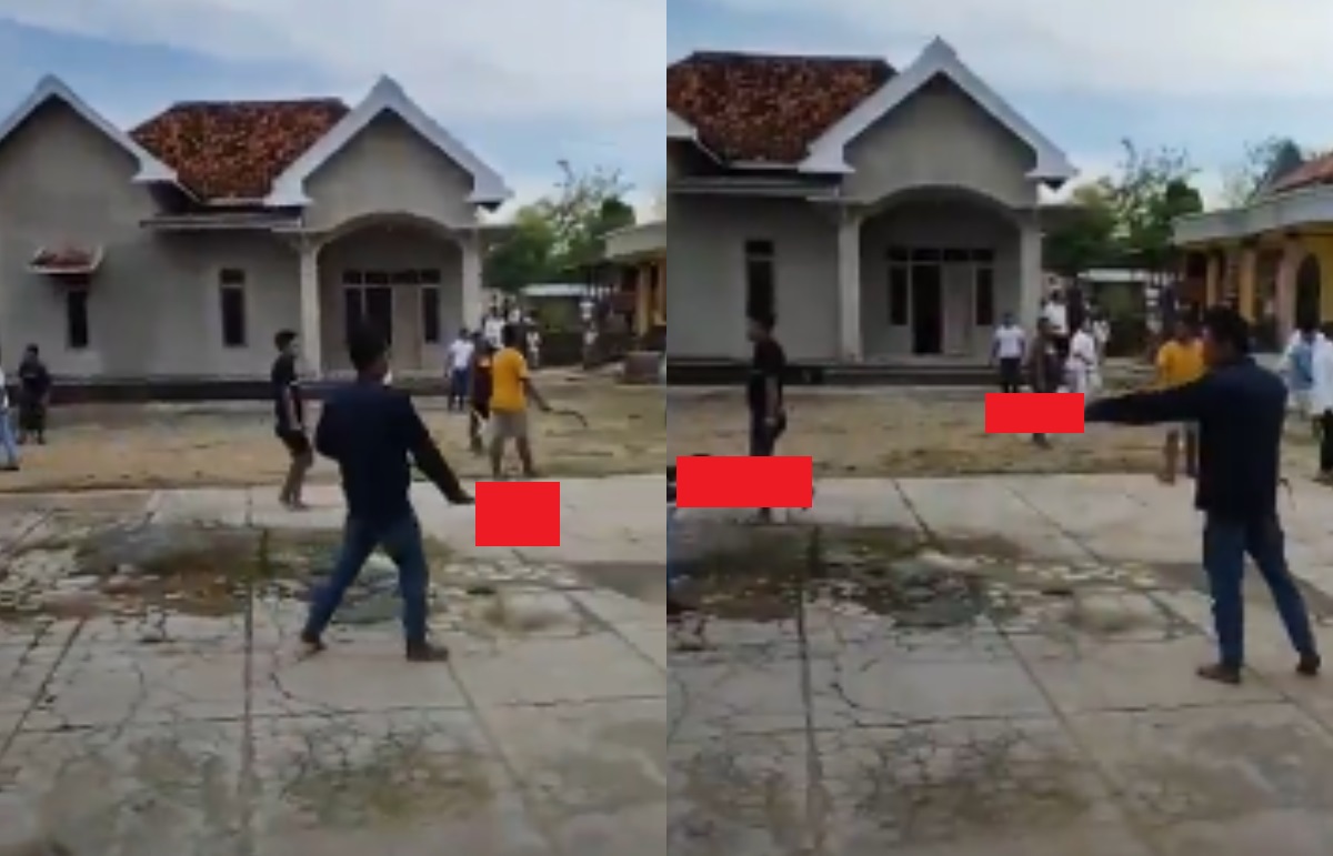 Viral carok Madura tewaskan satu orang diduga akibat beda pilihan politik.