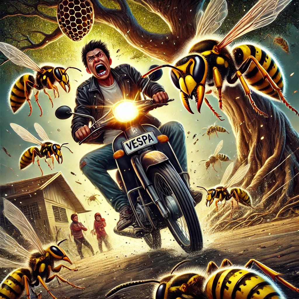 ILUSTRASI Sengatan Tawon Vespa