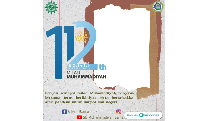 Perayaan Milad Muhammadiyah 2024 dengan twibbon.