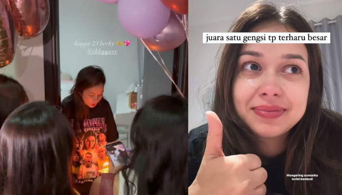 Rebbeca Klopper rayakan ulang tahun yang ke 23.