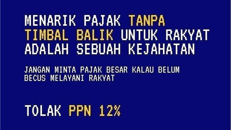 Petisi tolak PPN 12 persen.