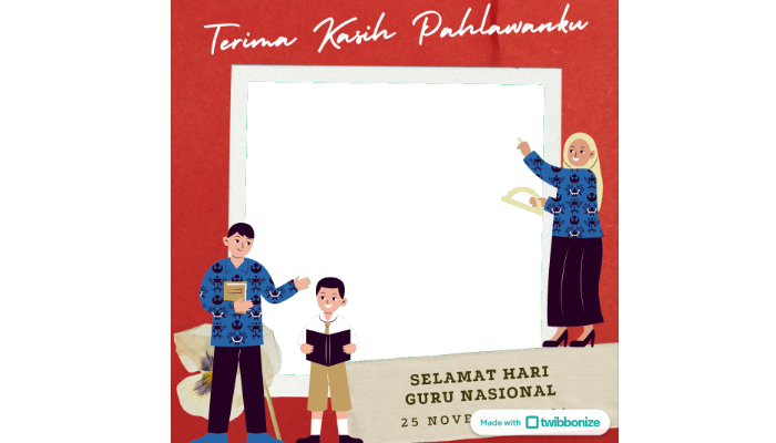 Twibbon Hari Guru Nasional 2024.