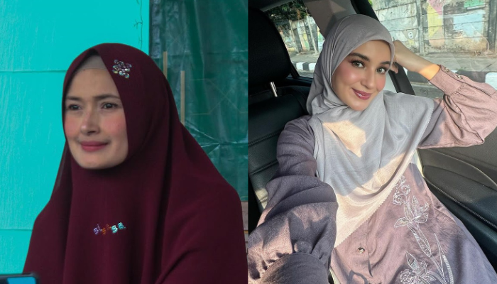 Potret Mega Putri Aulia Eks Pemain Tukang Bubur Naik Haji dan Shireen Sungkar Eks Cinta Fitri yang Telah Hijrah.