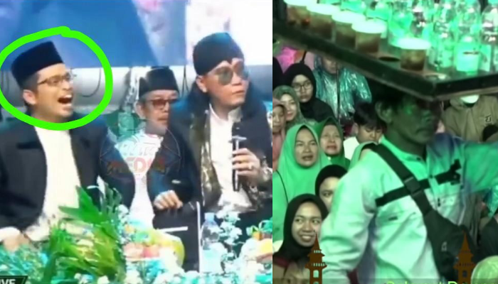 KH. Usman Ali menjadi salah satu tokoh yang nampak ikut tertawa lebar saat Gus Miftah melontarkan kalimat kasarnya.