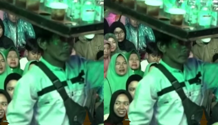 Bapak Sunhaji seorang pedagang es yang viral bersama Gus Miftah.