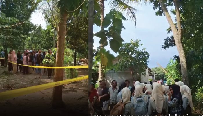Tangkapan layar kasus pembunuhan satu keluarga di Kediri Jawa Timur.