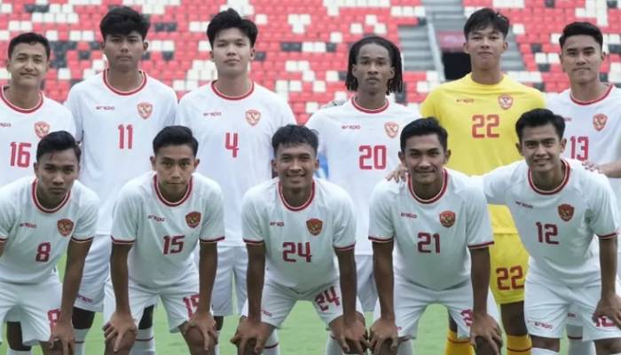 Skuad Timnas Indonesia saat menang 2-1 lawan Bali United di laga uji coba jelang Piala AFF 2024