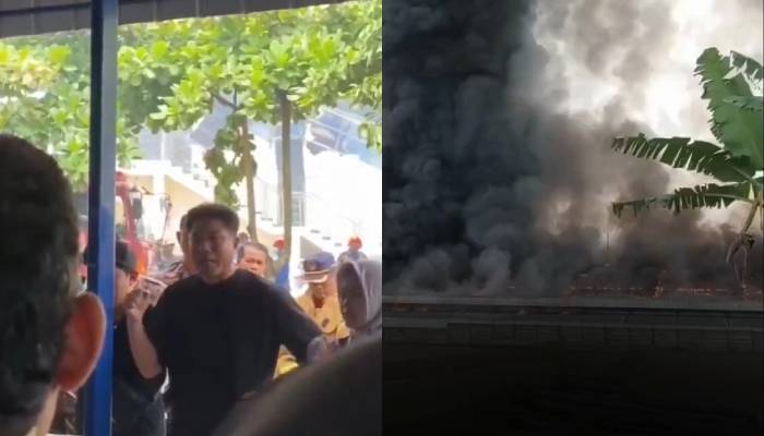 Momen viral ketika bos PT Anugerah Abadi Magelang semangati karyawan usai pabriknya terbakar