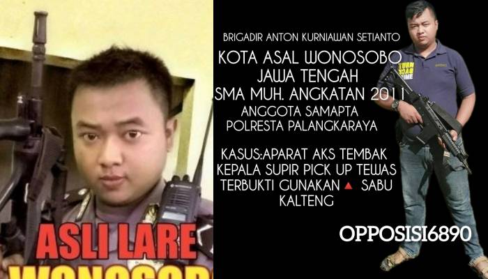 Brigadir Anton viral usai jadi pembunuh dan pencuri mobil ekspedisi di Kalteng