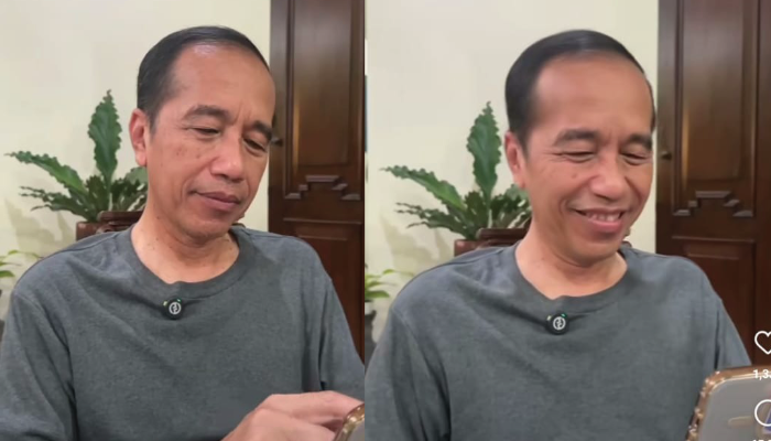 Jokowi reaction video ibu-ibu viral nyanyi