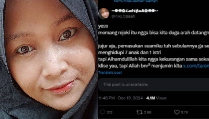 Sosok Latifah ibu dengan 7 anak dan suami selisih 21 tahun