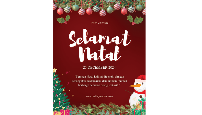 Contoh ucapan natal 2024.