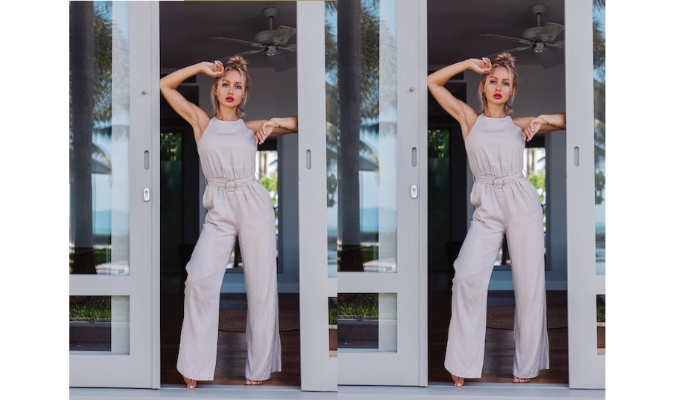 Jumpsuit Berwarna Netral