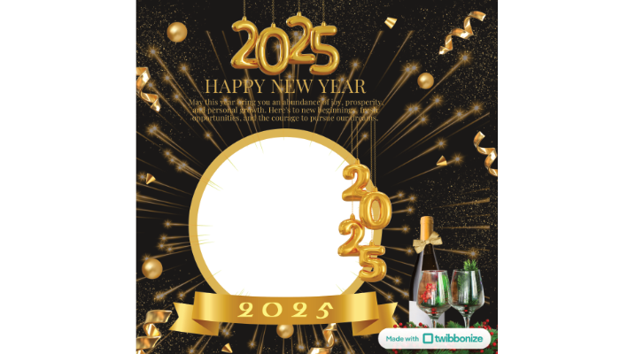 Twibbon Tahun Baru 2025.