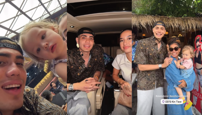 Aisar Khaled dan keluarga Jennifer Coppen di Bali.