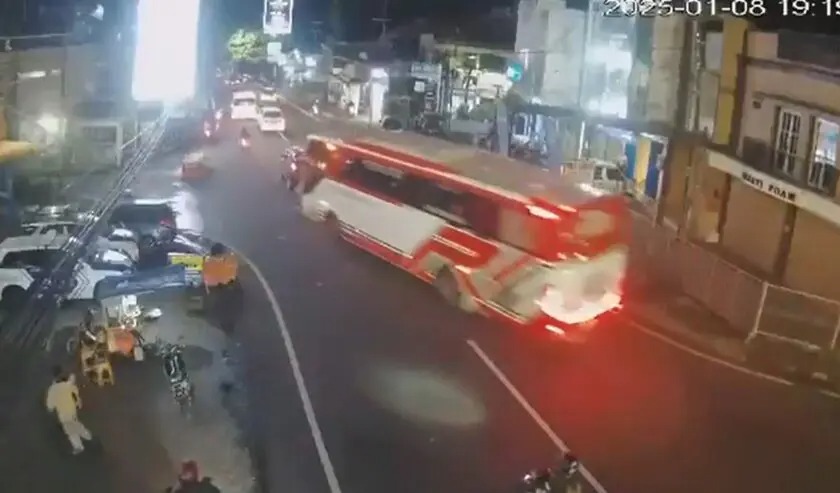 Kecelakaan beruntun bus di kawasan Kota Batu pada Rabu (8/1/2025).