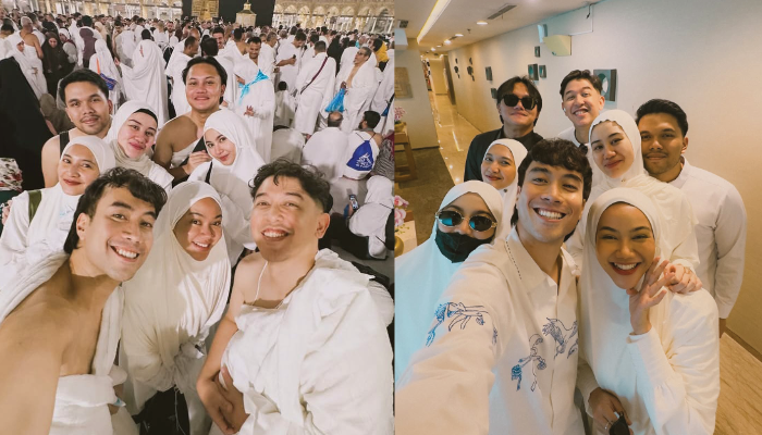 Rizky Febian dan Mahalini jalani ibadah umroh bersama beberapa artis lainnya.