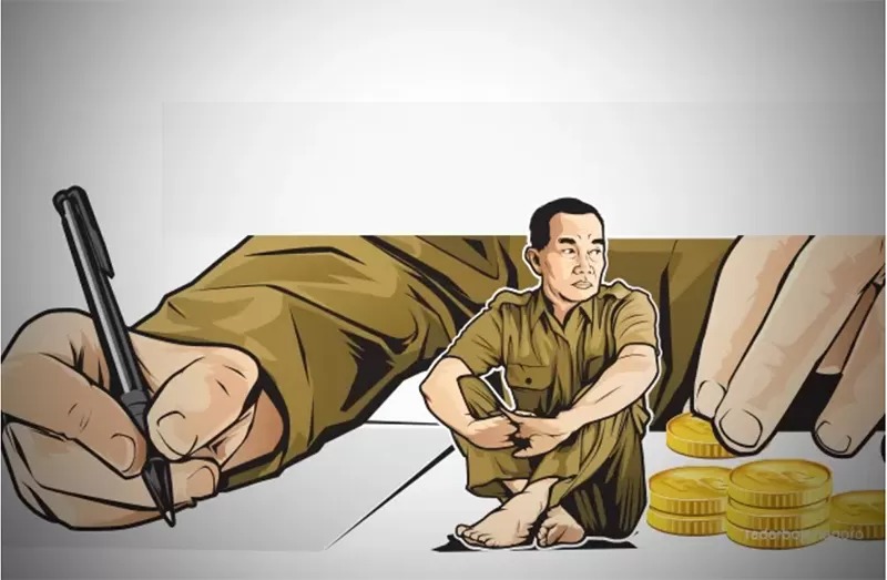 Ilustrasi - Pemda dilarang bayar gaji tenaga honorer.