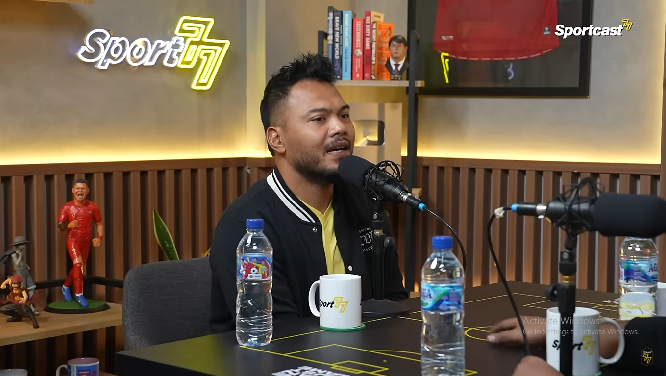 Safee Sali eks Striker Malaysia saat wawancara di kanal YouTube Sport77.