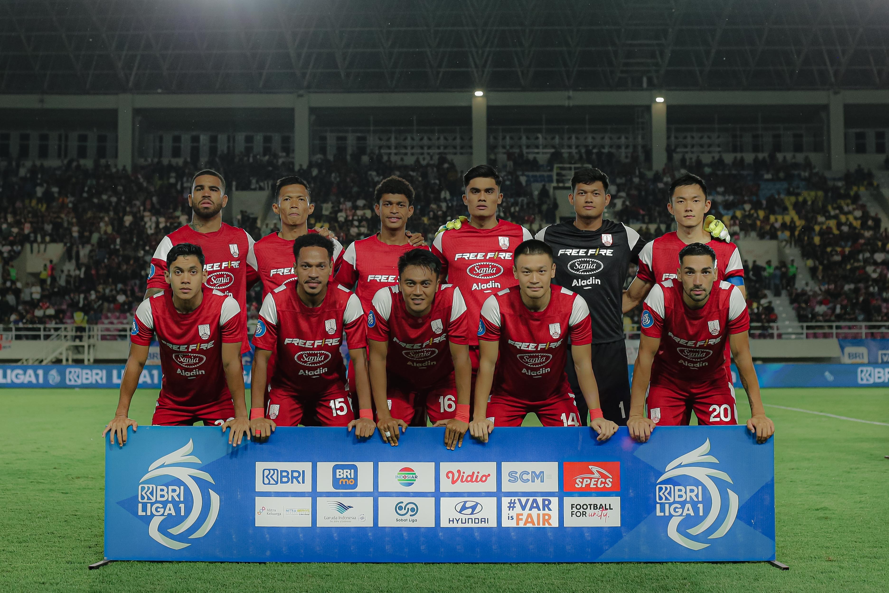 Skuad Persis Solo lawan Persija Jakarta di Stadion Manahan (26/1).