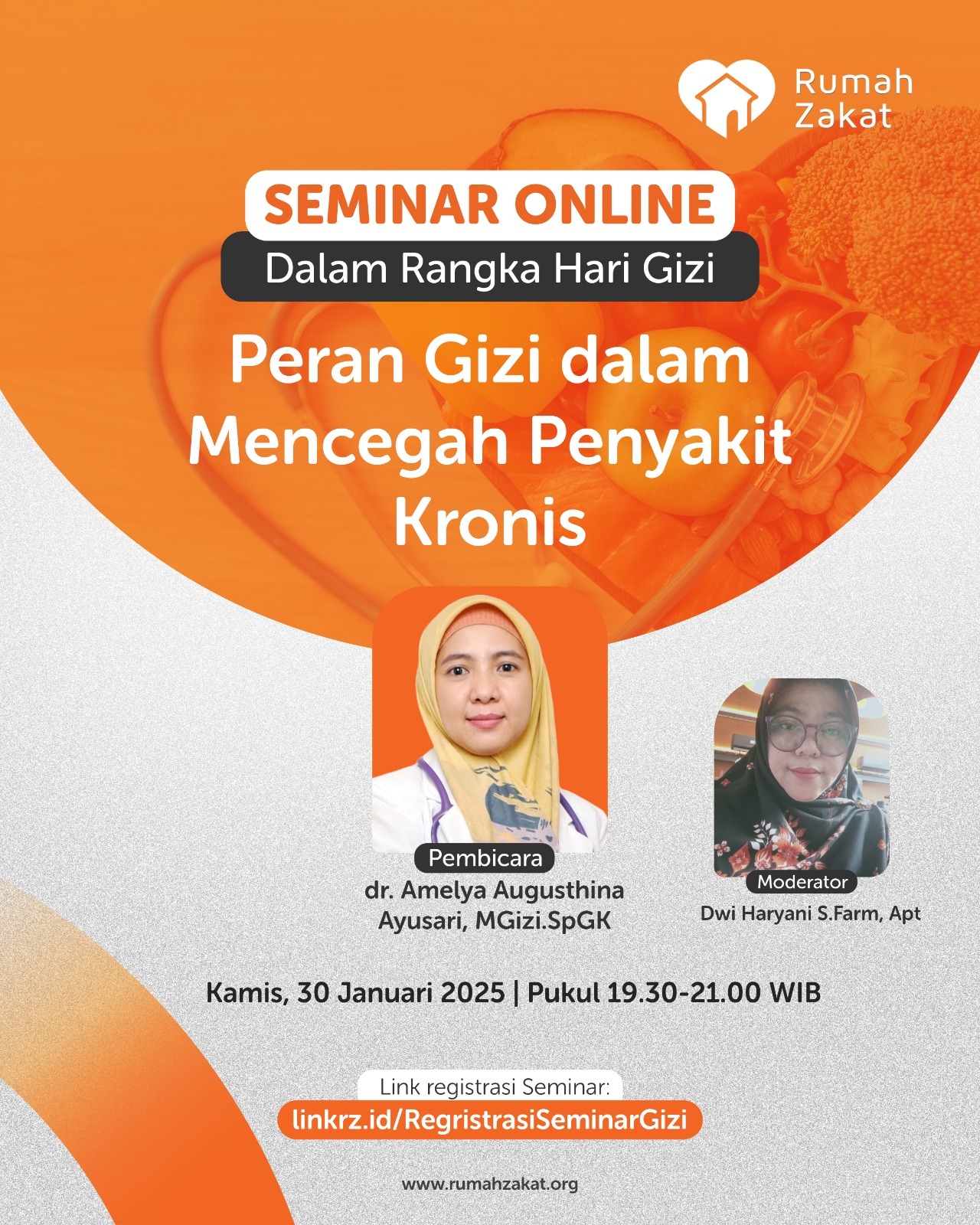 Rumah Zakat gelar webinar dalam rangka peringati Hari Gizi Nasional.