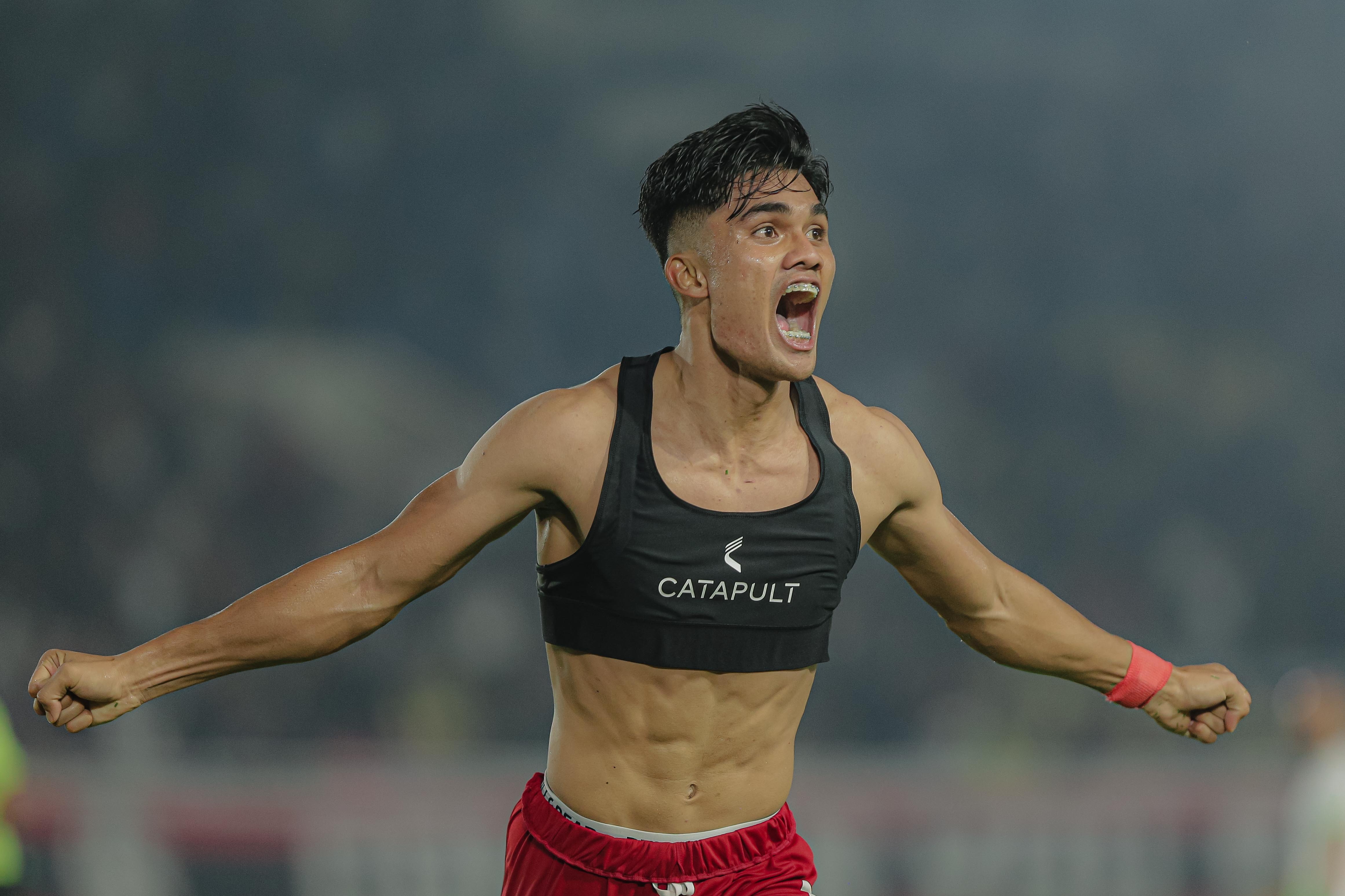 Ramadhan Sananta cetak gol kemenangan lawan Persebaya Surabaya.