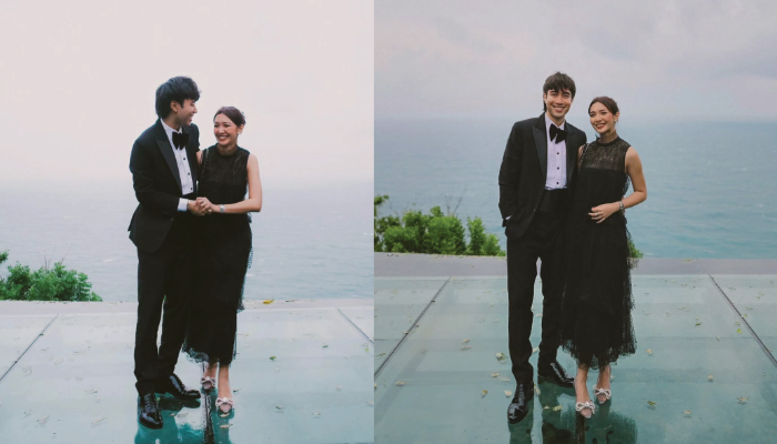 Vidi Aldiano dan Sheila Dara di pernikahan Angga Yunanda dan Sheninna Cinnamon.